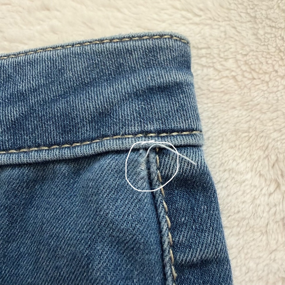 We The Free Just Float On Flare Jeans Raw Hems Medium Wash - Picture 13 of 16